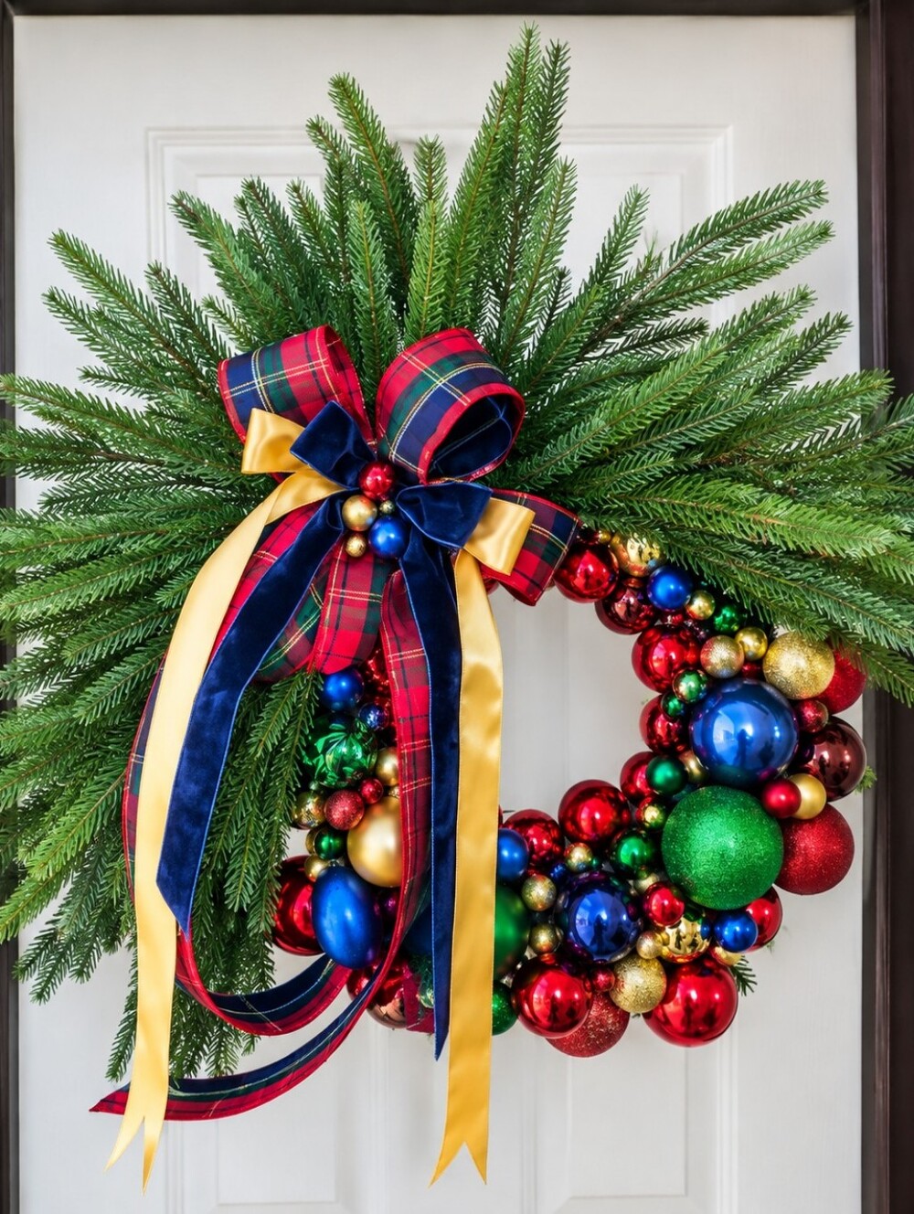 Christmas Holiday Wreath, Ralph Lauren Polo Inspired, Approximately 22" Diameter
